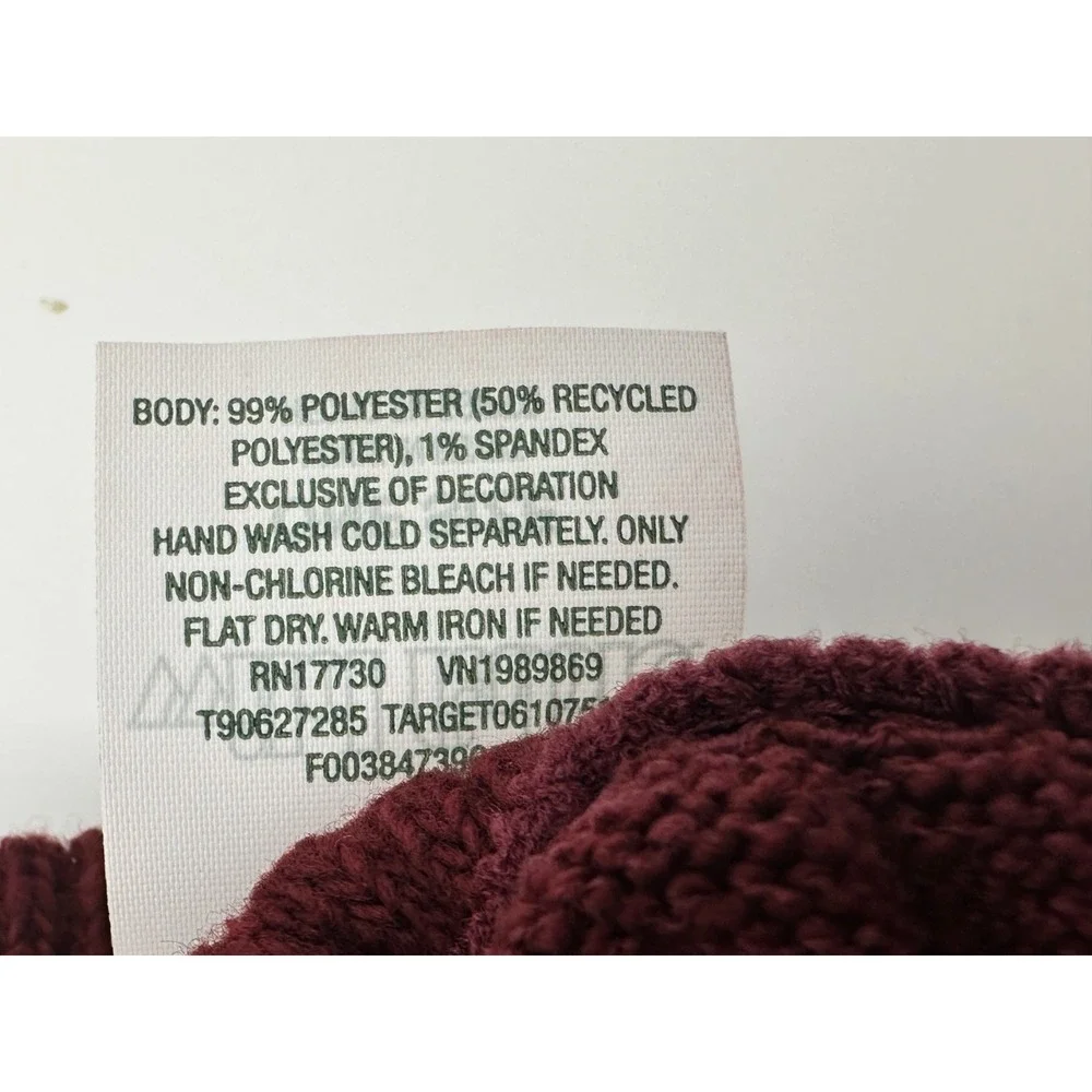 Wild Fable Burgundy Stretch Knit Touchscreen Gloves NWT One Size
